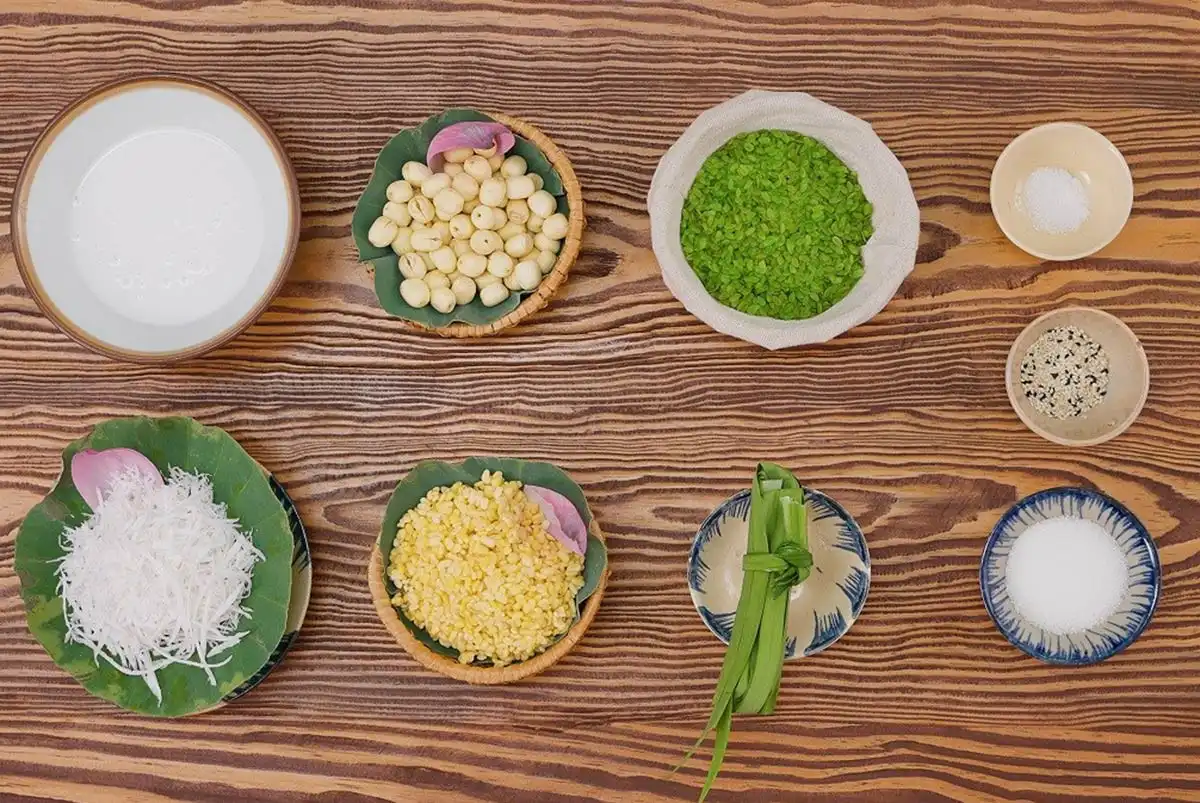 Cách nấu xôi cốm sen dừa thơm ngon: Tinh hoa ẩm thực mùa thu Hà Nội