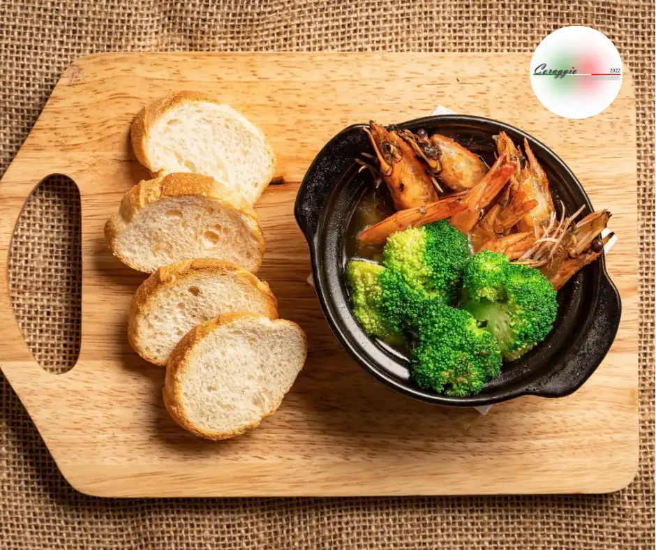 Tôm đun dầu ô liu với súp lơ – Món khai vị tinh tế mang dấu ấn Địa Trung Hải tại Coraggio