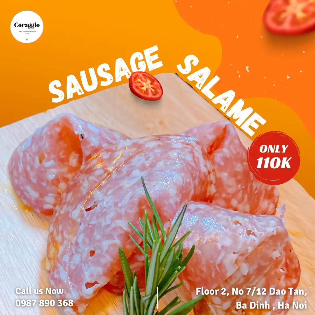 Salame – Món khai vị Ý đậm đà hương vị tại Coraggio Italian Restaurant