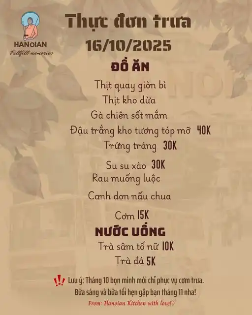 Hanoian Kitchen – Mâm cơm trưa giản dị giữa lòng Thủ đô